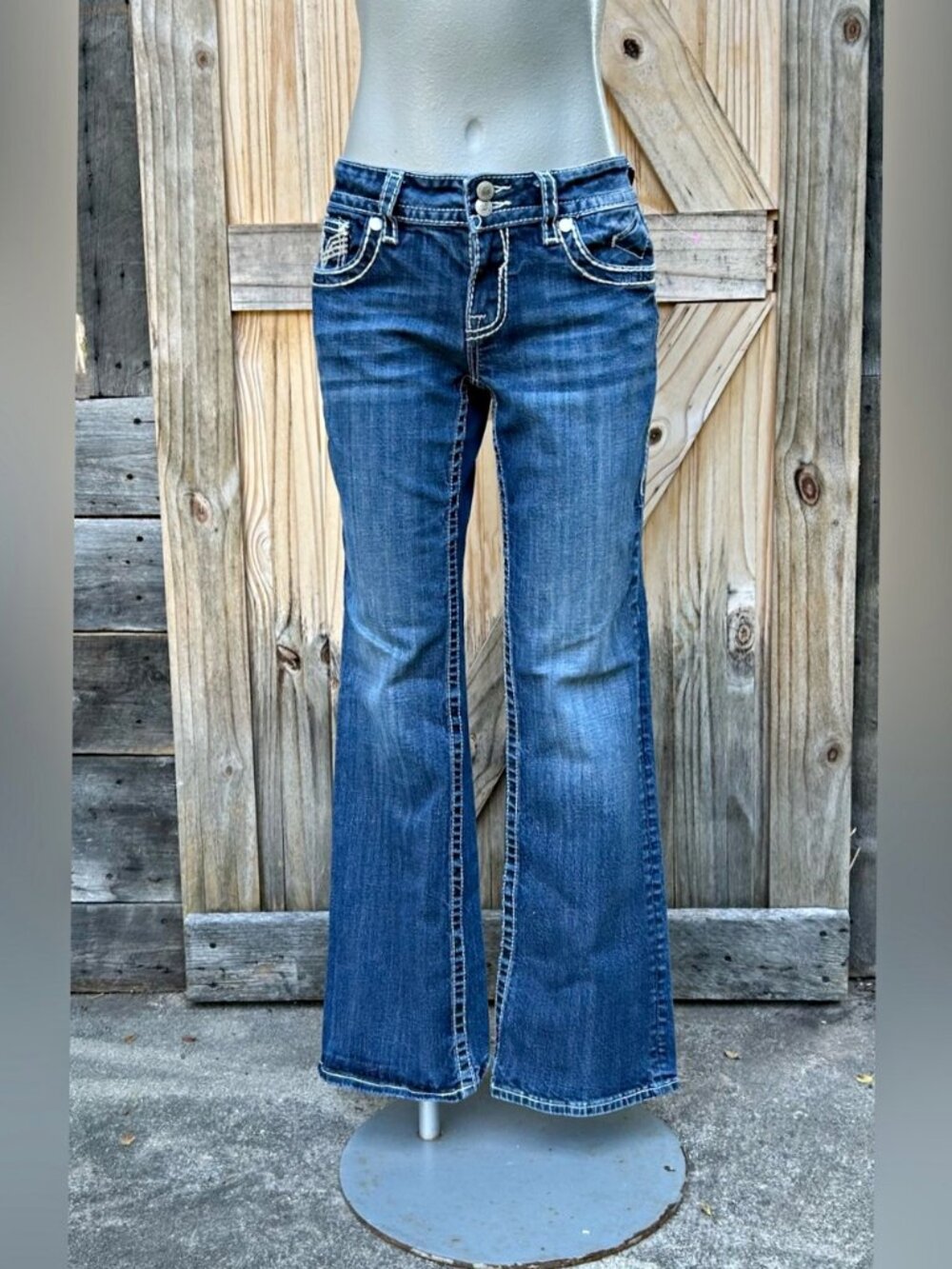 Vigoss Low-Rise Stretch Denim The New York Boot Cut Jeans~9~